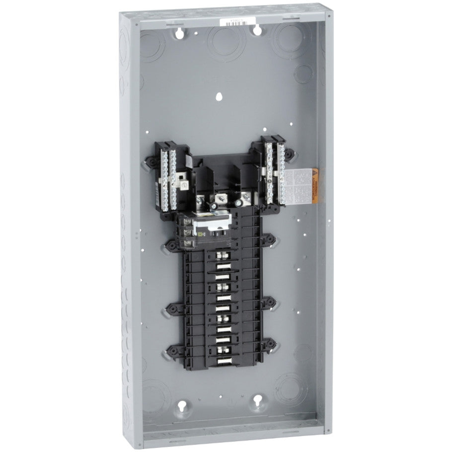 Load center, QO, 3 phase, 27 spaces, 27 circuits, 100A convertible main breaker, NEMA1