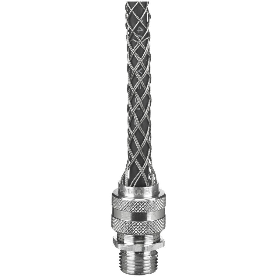 Kellems Deluxe Cord Grip, Aluminum with Stainless Steel Mesh, Insulated Cables, 1.25 to 1.375 in., 1-1/4 in.