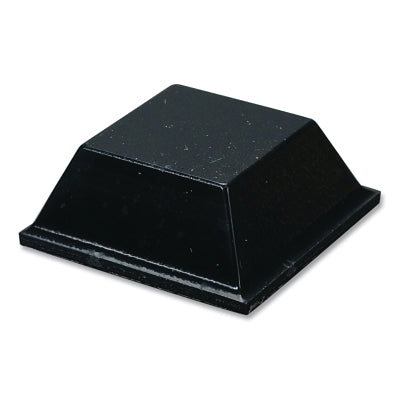 3M 738877 Bumpon Protective Product, SJ5023, Square-Tapered with Flat Top, Polyurethane, 0.811 in L x 0.811 in W x 0.3 in H, Black