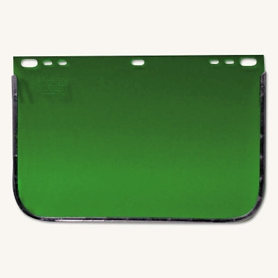 Visors, Light Green, Aluminum Bound, 12 in L x 8 in H, Fibre Metal Helmets