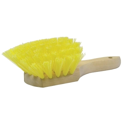 Wood Block Utility Scrub Brush, 2 in Trim L, 8 in Handle, Polypropylene Fill