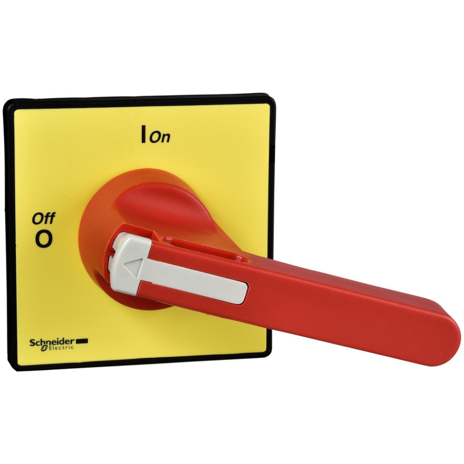 Red/Yellow Motor Control Handle Operator, 90 x 90 mm 4-hole