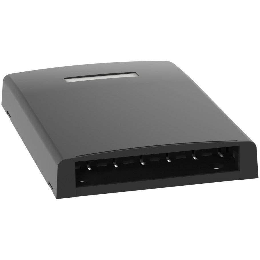 Mini-Com 6-Port Surface Mount Box With Built in Fiber Spool, Black