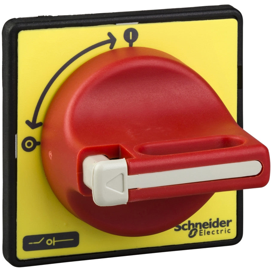 Red/Yellow Motor Control Handle Operator, 60 x 60 mm 4-hole