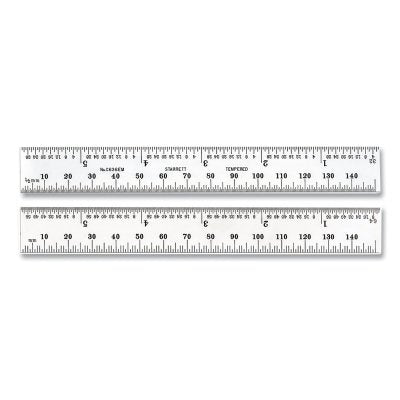 Steel Rule, 150 mm, No. 36, Steel
