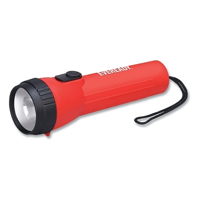 Handheld Flashlight, 2 Batteries (Not included), D, 25 Lumens, Red