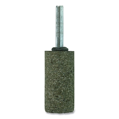 Tiger Mounted Point, 1 in dia x 1/4 in dia Shank x 1-1/2 in L Shank, 24 Grit, Zirconia Alumina, W222, 10 EA/BX