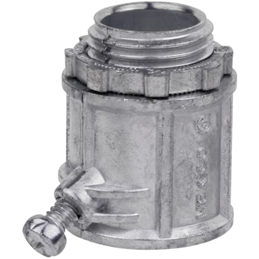 1/2 Inch Steel City Zinc Die Cast Straight Set-Screw Flex Connector