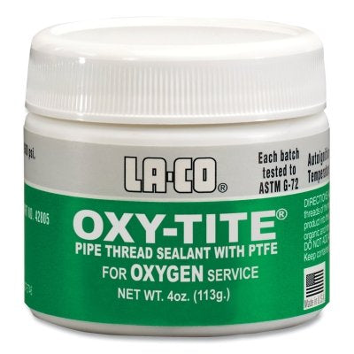 Oxytite Pipe Thread Sealant, 4 oz, Jar, White