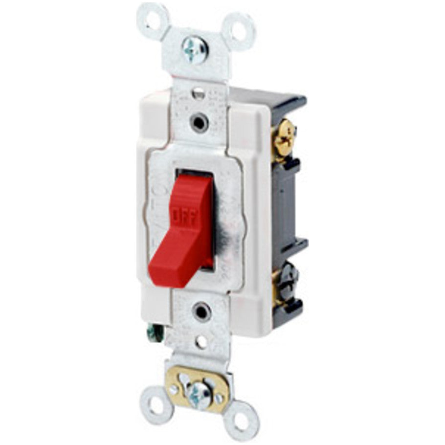 20A Heavy Duty Industrial 3 Way Toggle AC Quiet Switch, Red