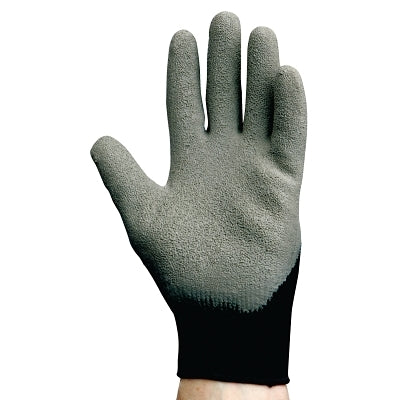 G40 Latex Coated Gloves, 7/Small, Black/Gray