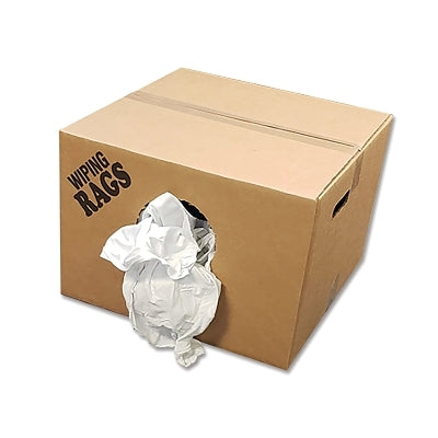 Reclaimed Wiping Product, White, 10 lb Compressed Box, T-Shirt