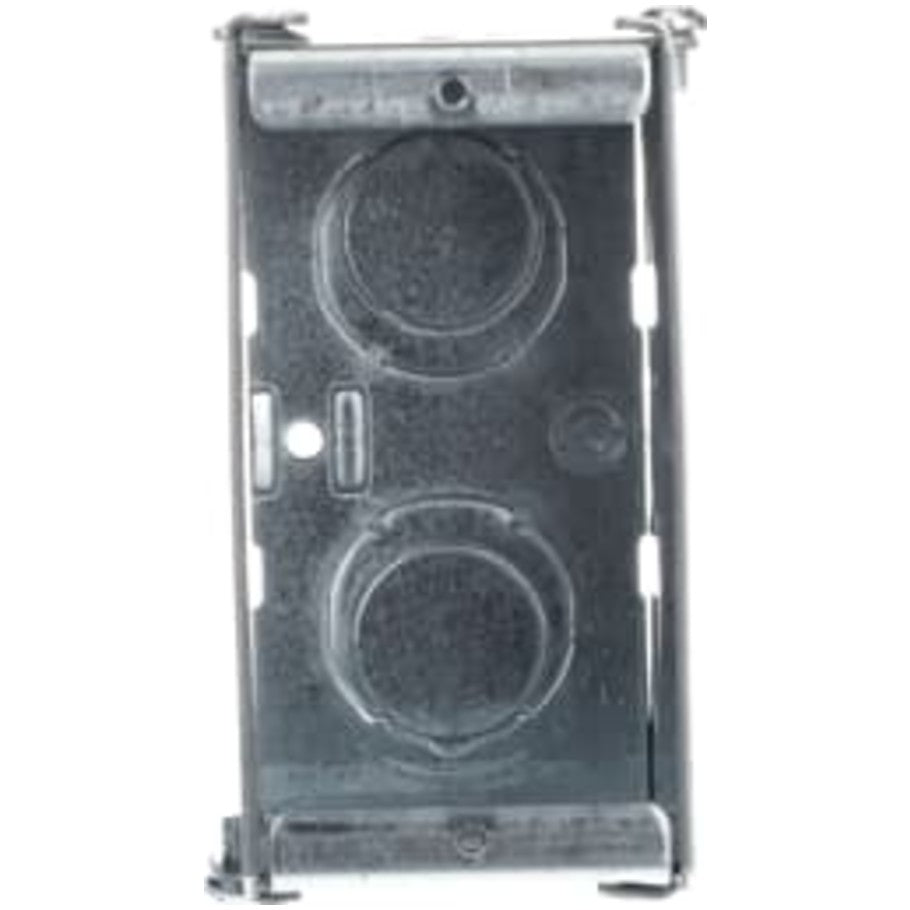 Steel City Masonry Box, Gangable, Steel, 2-1/2 in. D, 1-Gang, (8) 1/2 3/4 in. E Side KO, (2) 1/2 3/4 in. E Bottom KO