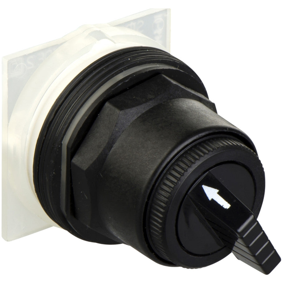 Selector switch head, Harmony 9001SK, plastic, standard handle, black, 30mm, 2 positions, stay put