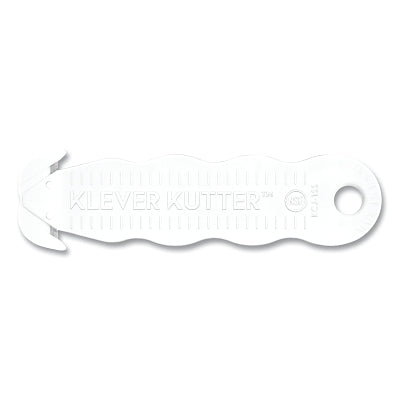 Klever Kutter NSF Food Zone Safety Cutter, For Bread and Cheese, 4-5/8 in L, Razor Style, Stainless Steel, White