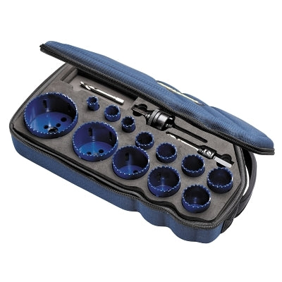 Bi-Metal Hole Saws Sets, 5/8 in - 3 in Cut Diam.