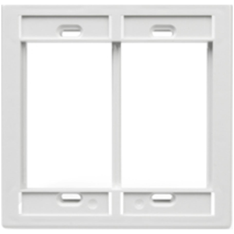 Multimedia Outlet System (MOS) Wallplate, Dual-Gang, White
