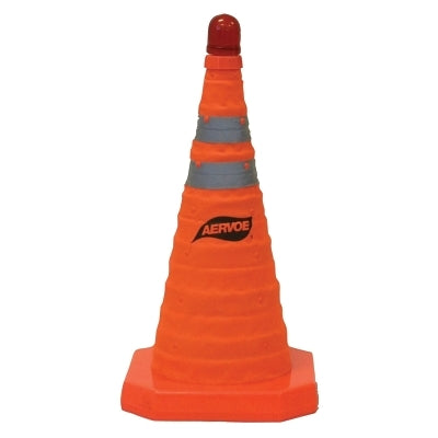 Collapsible Safety Cones, 18 in, Nylon, Orange