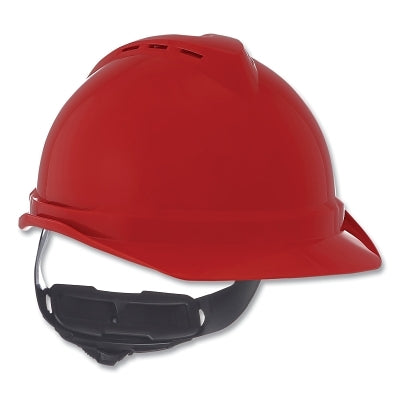 V-Gard 500 Protective Caps, 4 Point Fas-Trac, Red