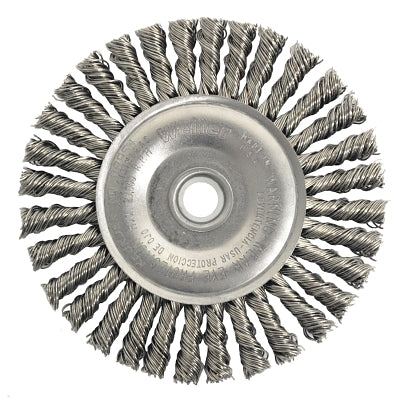 Roughneck Stringer Bead Wheel, 4 in Dia, .02 in Wire, 1/2-3/8 in Arbor