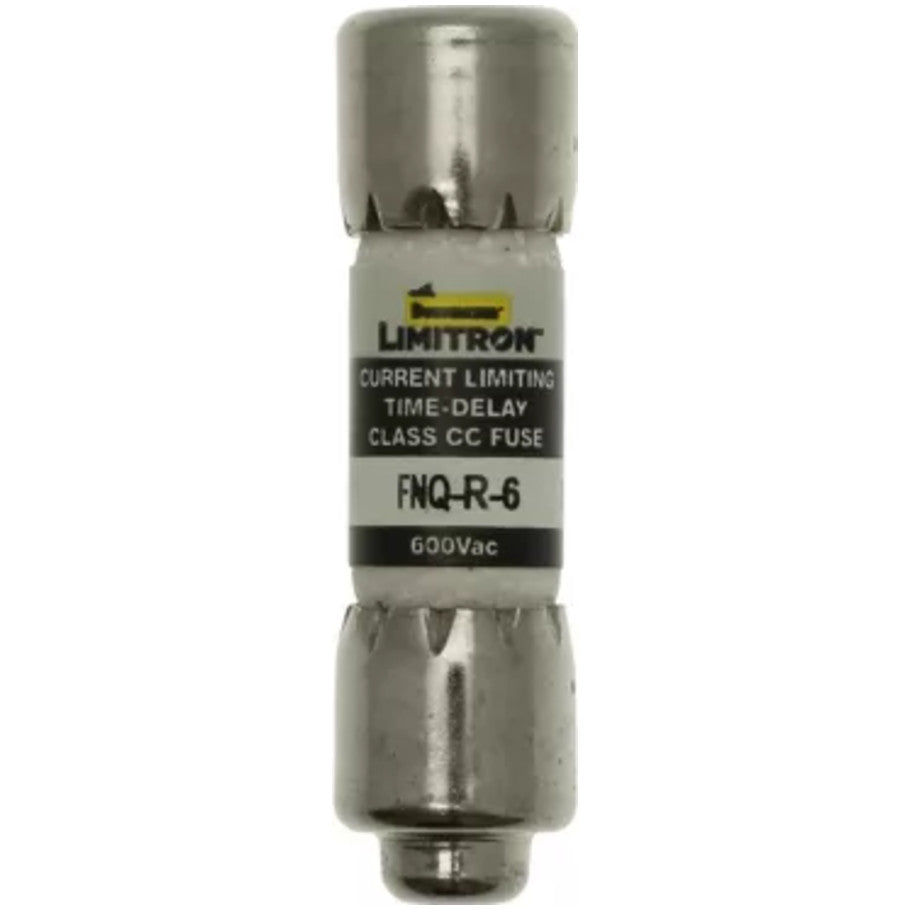 Limitron FNQ-R Series Class CC Time Delay Fuse, Rejection-Type, Current-Limiting, 6A, 600V