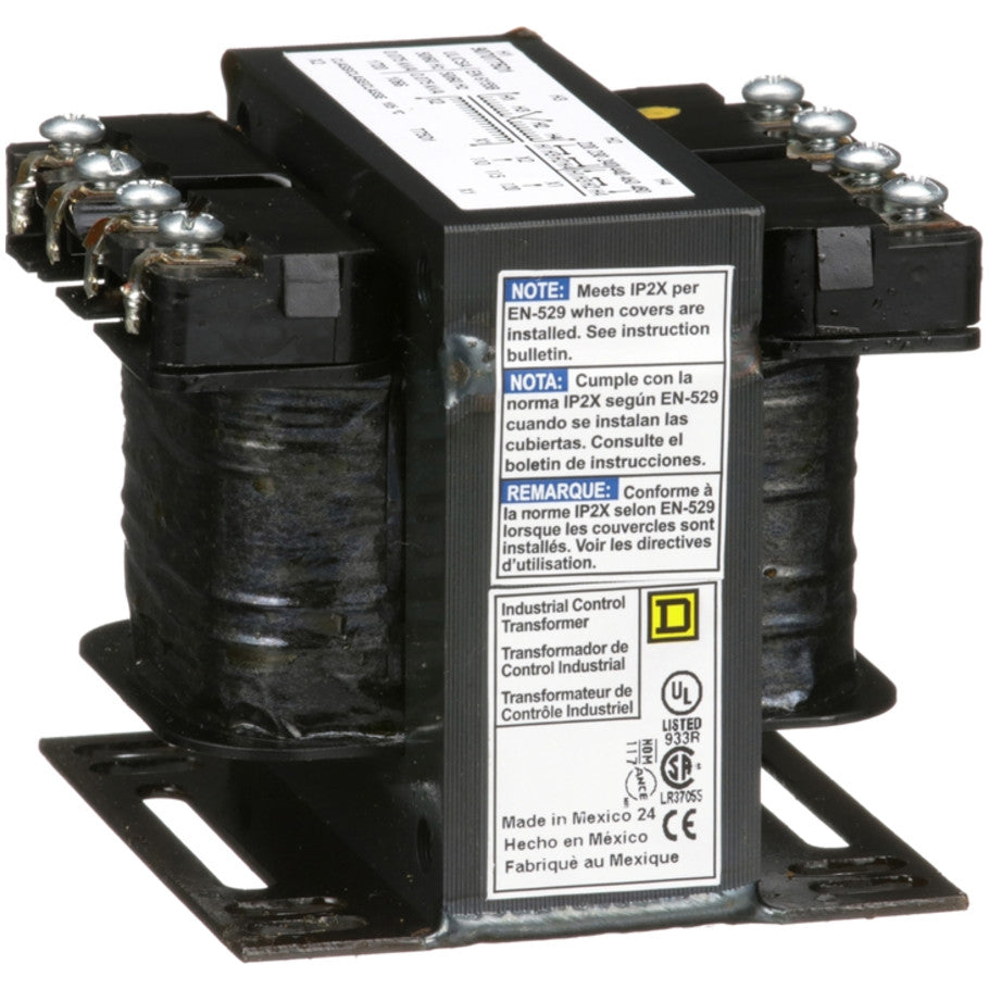Type T Industrial Control Transformer, 1-Phase, 240x480V Primary, 120V Secondary, 75VA