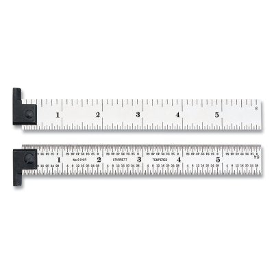 Steel Rule, 6 in, Spring-Tempered Steel