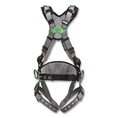 V-FIT Full-Body Harness, Construction, Back/Hips D-Rings, XL, QC Chest/Tongue-Buckle Leg Straps, Shoulder/Waist Padding