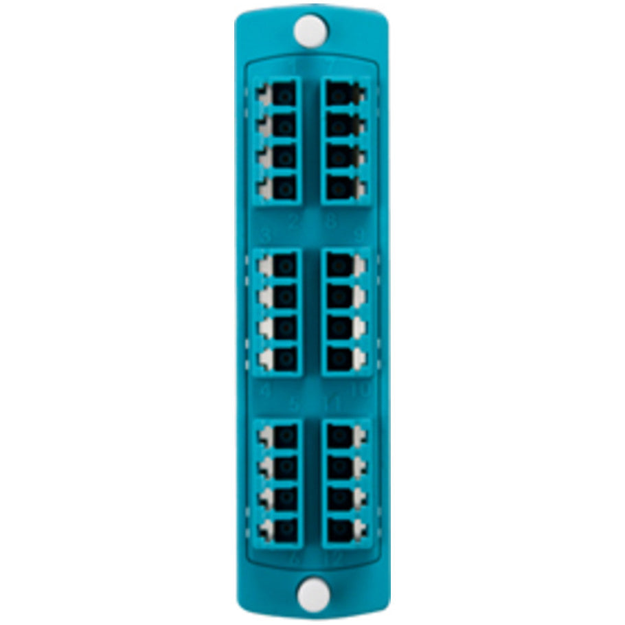 Opt-X Fiber Optic Adapter Plate MM Quad 24 Fiber LC - Blue