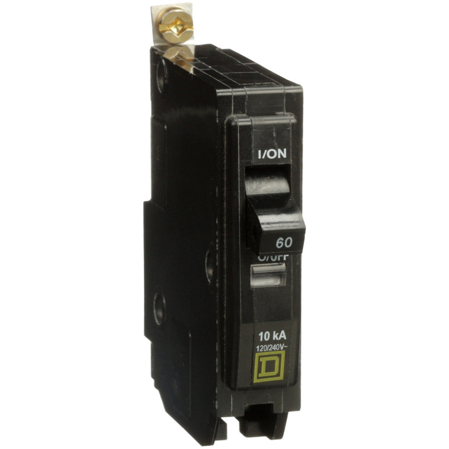 QOB Miniature Circuit Breaker, Bolt On, 1 Pole, 60A, 120/240V, 10kA
