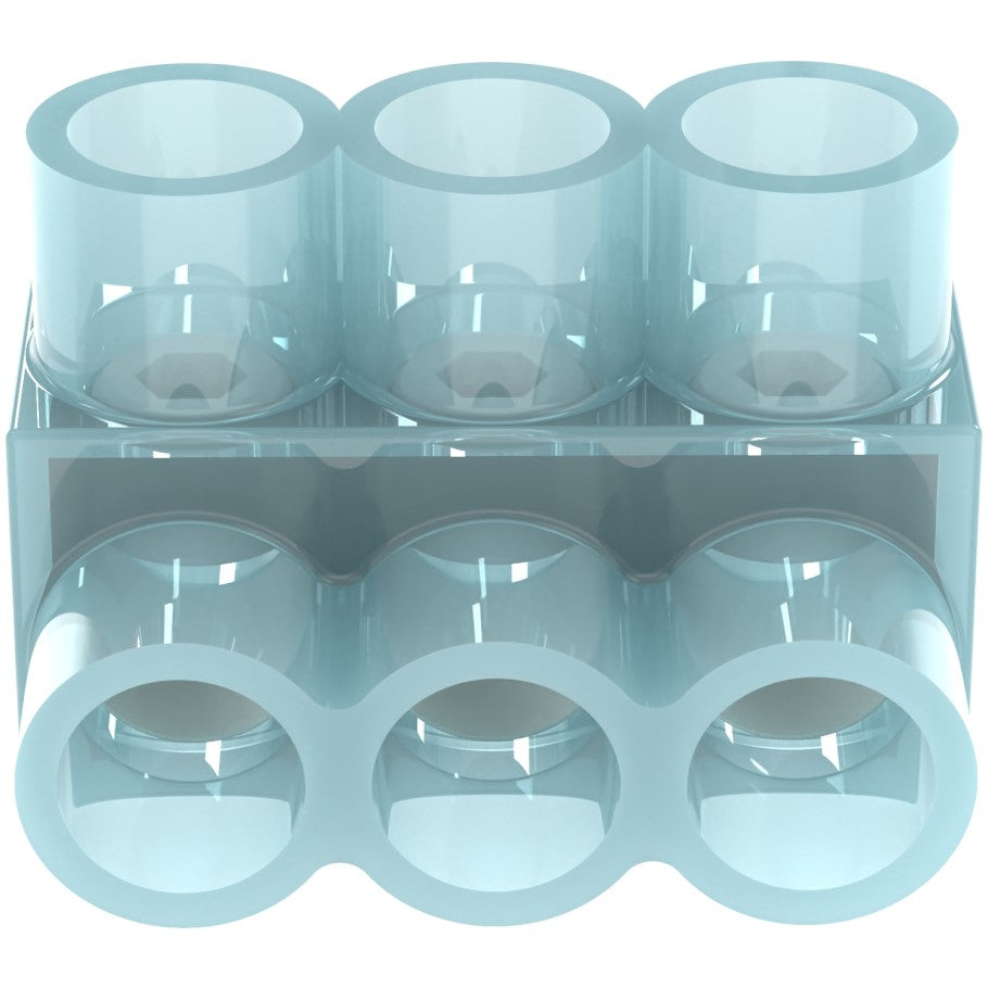 Pan-Lug PCSB250-3-6Y Multi-Tap Mech Con, Double Sided, Tin Plt Al, PK6