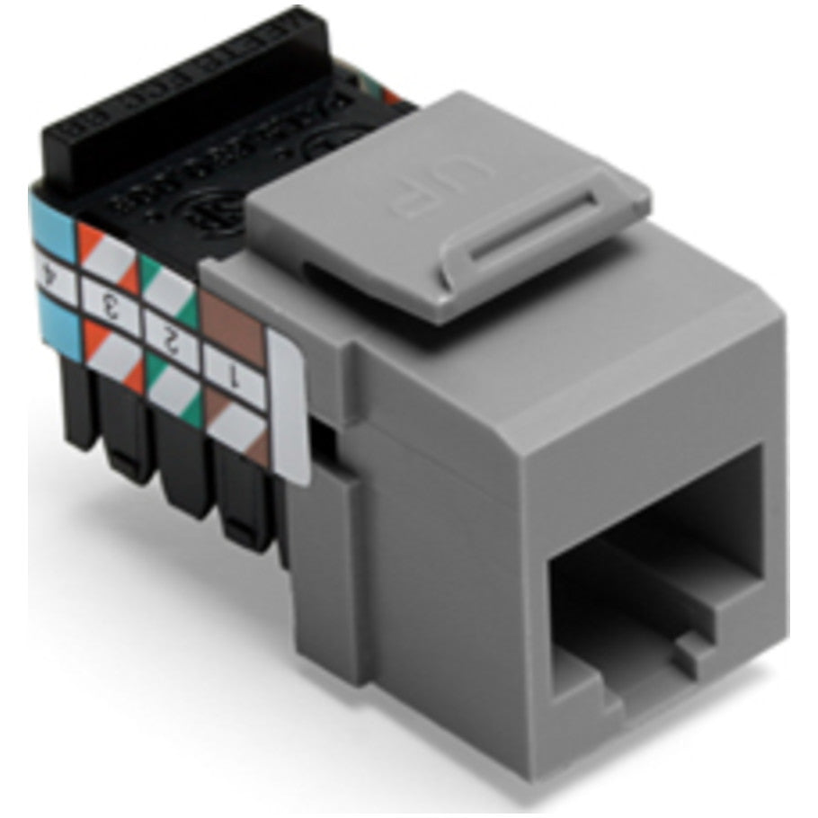 QuickPort Cat 3 Voice Grade Jack Module, Gray