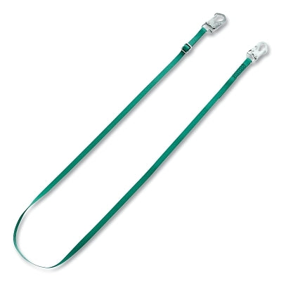 V-SERIES Restraint Lanyard, Adjustable Web, 10 ft L, 36C, Small Steel Snaphooks, Single, 400 lb