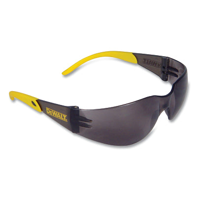 Protector Safety Glasses, Smoke, Polycarbonate Lens, Hard Coat, Plastic Frame, Smoke/Yellow