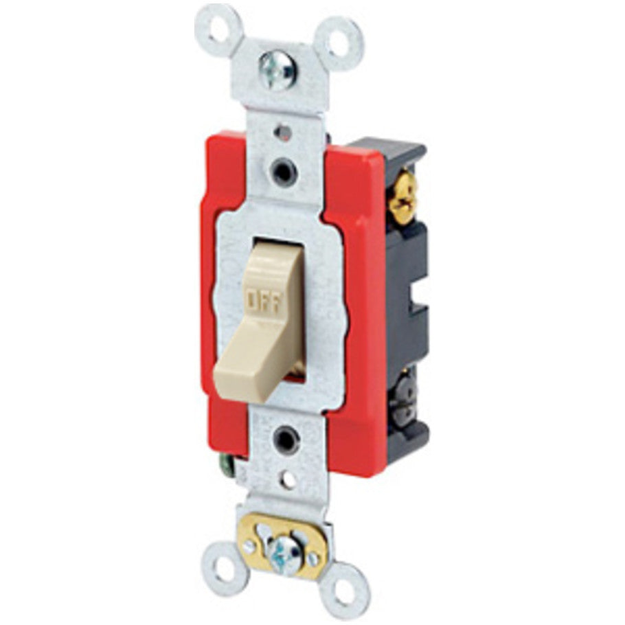 Extra Heavy Duty Industrial 4-Way Toggle AC Quiet Switch, 20A, Ivory