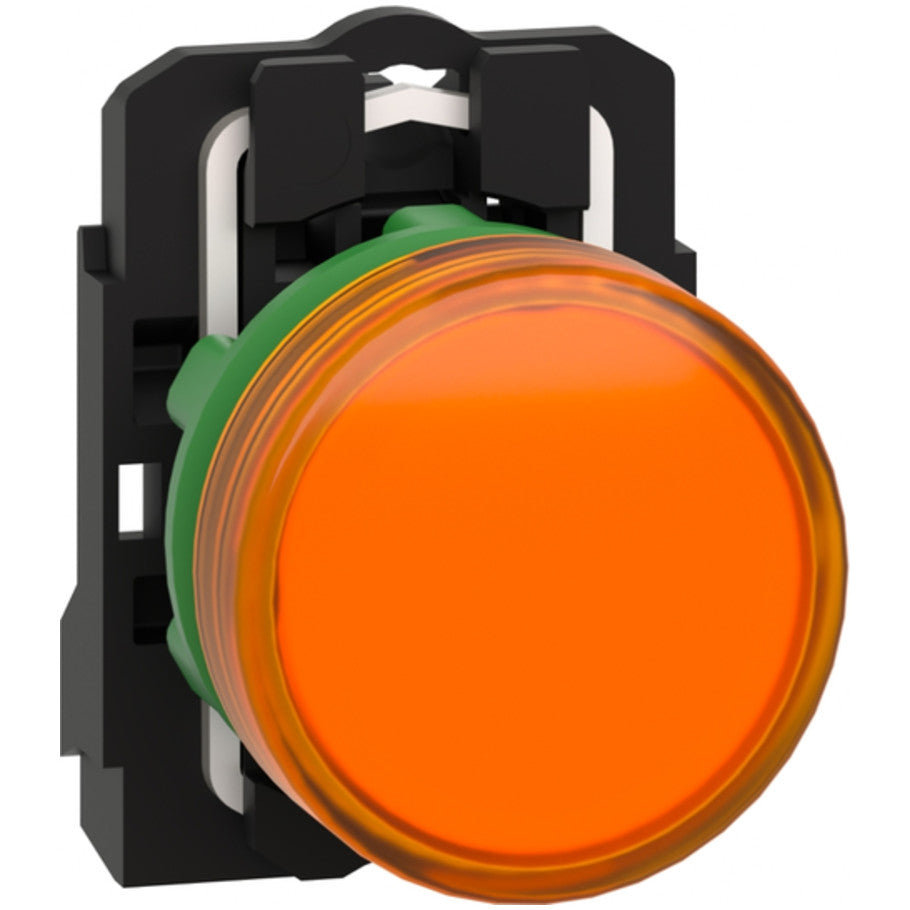 Harmony XB5 Pilot Light, Plain Lens, 22mm, 24 Vac/Vdc, Orange