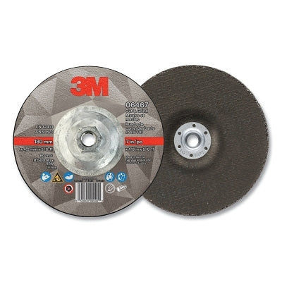 3M 638060-06467 Cut and Grind Wheel, 7 in dia, 0.125 in thick, 5/8 in-11 arbor, 36+ Grit, Precision Shaped Ceramic