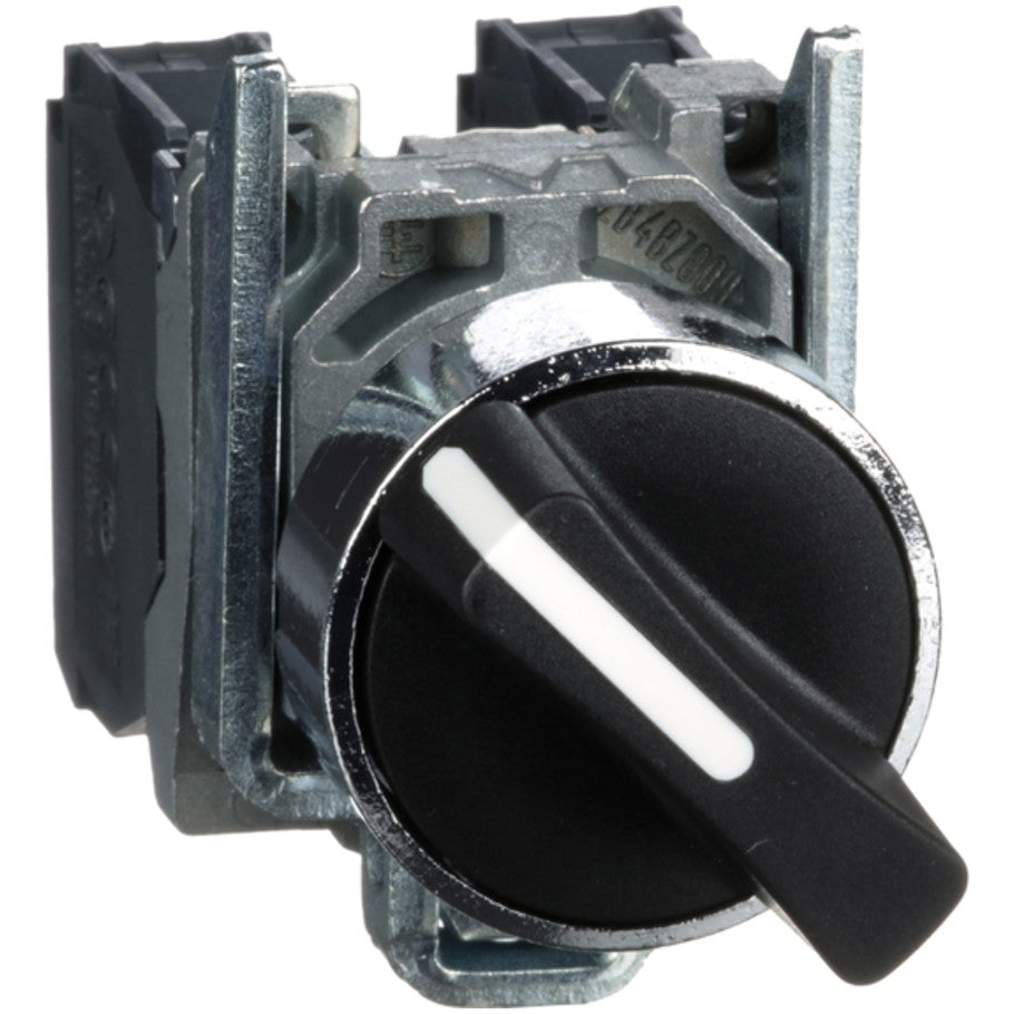 Harmony, 22mm Push Button, 2 position selector switch, black, maintained, 1 NO and 1 NC, 600 V