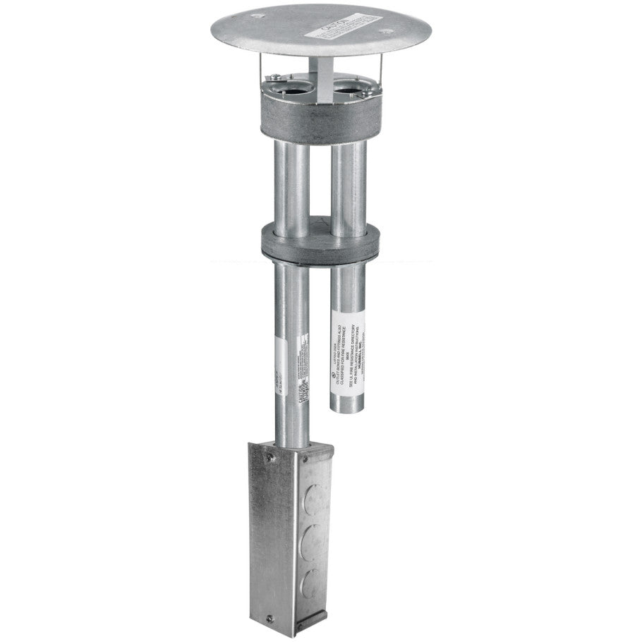 In-Floor Delivery Systems, SystemOne,Fire-Rated Poke-Through, Flush Version, with Junction Box