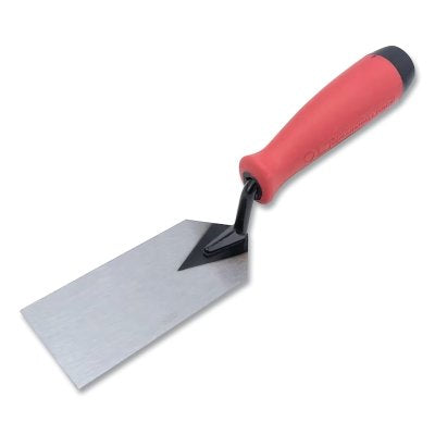 Margin Trowel, 5 in x 2 in, Steel, Soft Handle