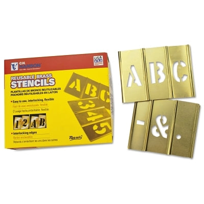 33 Piece Single Letter Set, Brass, 3 in