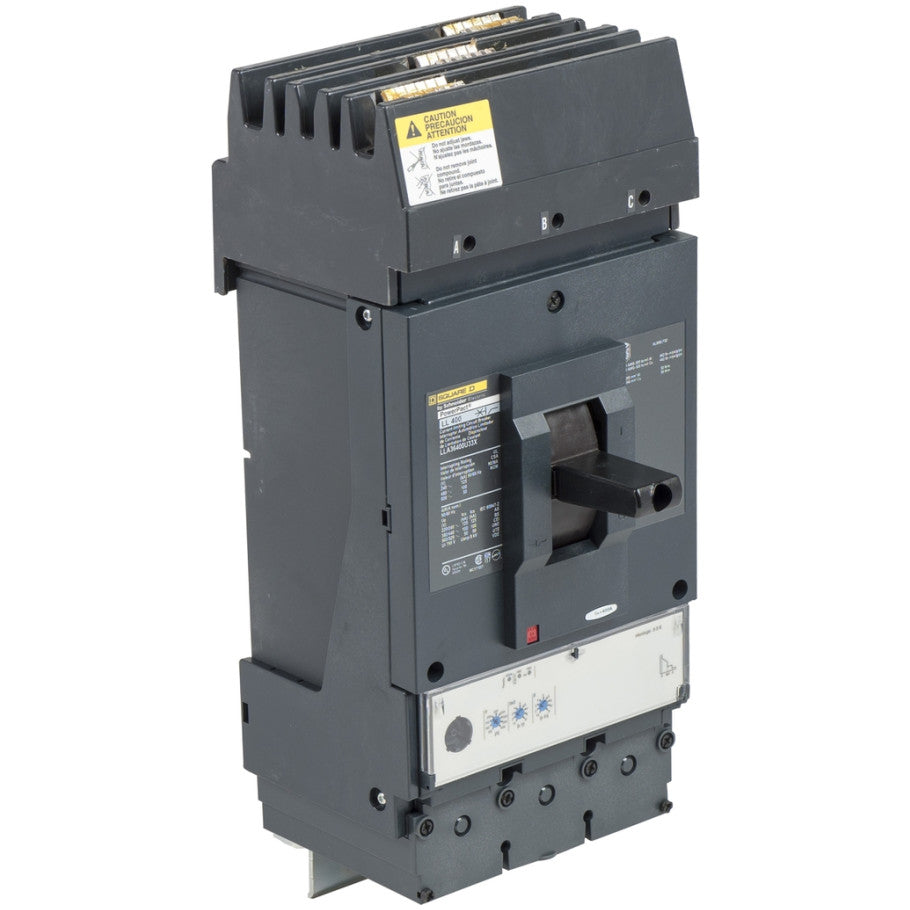 PowerPact LLA Series Circuit Breaker, L-Frame, 400A, 600V ac, 3-Pole, 3.3S Micrologic, 14.7 H x 5.94 W x 6.61 D in.
