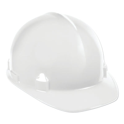 SC-6 Hard Hat, 4-point Ratchet, Front Brim, White