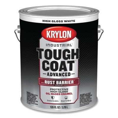 Tough Coat Advanced with Rust Barrier Technology Spray Paint, 1 gal, White