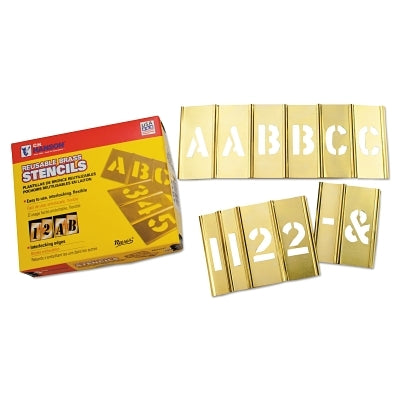 Brass Stencil Letter & Number Sets, Brass, 4 in
