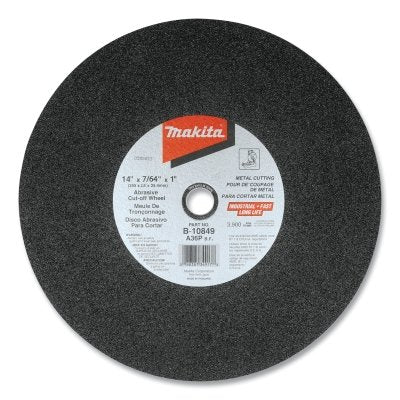 Cut-Off Wheel, Aluminum Oxide, 14 x 1 x 1/8 in, 36 Grit, 3,900 RPM