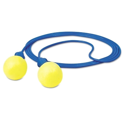 3M 318-1001 E-A-R Push-Ins Foam Earplug, Polyurethan, Blue/Yellow, Corded