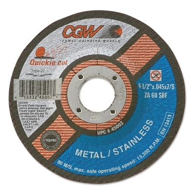 Resin Fibre Discs, Aluminum Oxide, 4 1/2 in Dia., 24 Grit