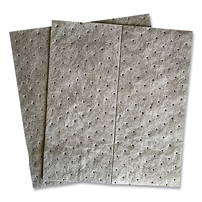 Sorbent Pads and Rolls, 18 in L x 16 in W, Universal, Premium, Three-Ply, Gray, Pads