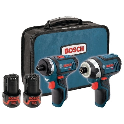 12V Max Cordless Combo Kit, (2) Bare Tools, (2) Batteries, (2) Power Driver Bits, (1) Charger, (1) Carrying Bag